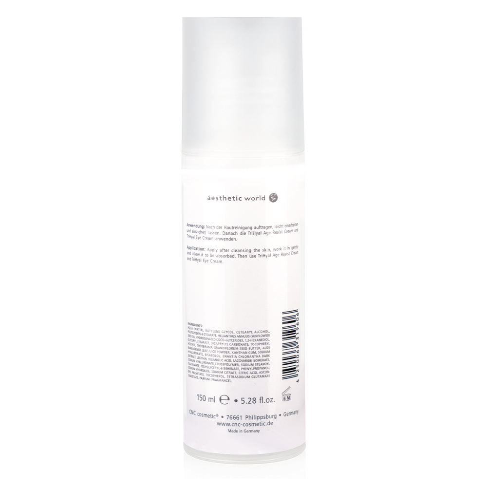 CNC Leave-on Mask 150ml – deeply moisturizing and plumping mask with triple hyaluronic acid for age-defying skin care.