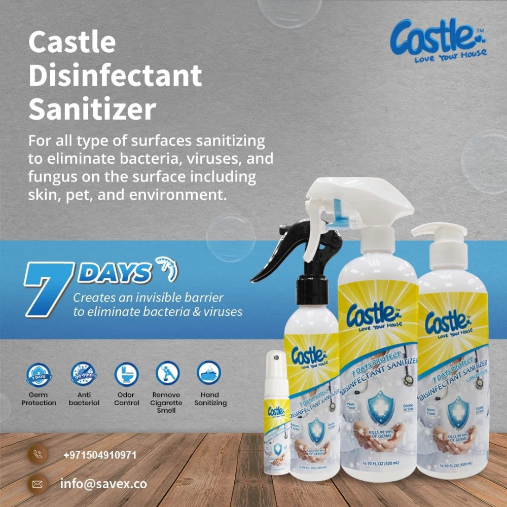 Castle Long Lasting Germ Protection Sanitizer Spray - 100ml, Hand Sanitizers & Wipes