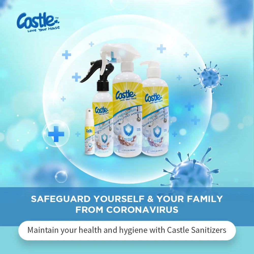 Castle Long Lasting Germ Protection Sanitizer Spray - 100ml, Hand Sanitizers & Wipes