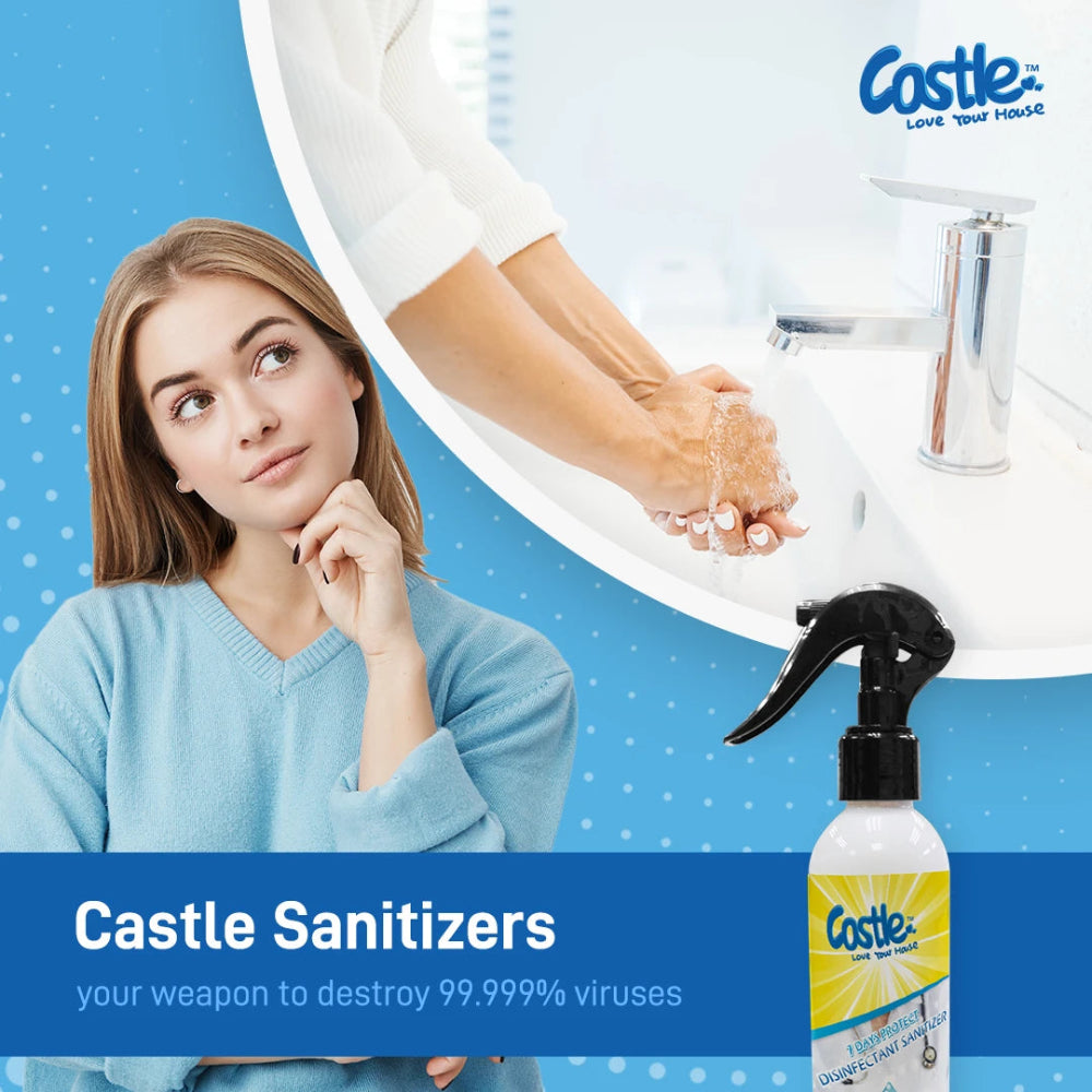 Castle Long Lasting Germ Protection Sanitizer Spray - 180ml, Hand Sanitizers & Wipes