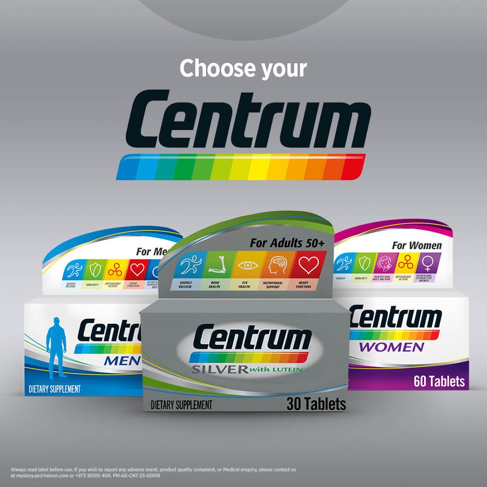 Centrum Silver with Lutein - 30 Tablets, Multivitamin Supplements