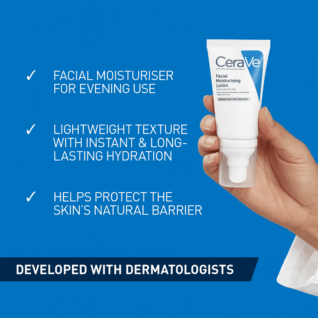 CeraVe PM Facial Moisturizing Lotion - 52ml (Night Cream), Face Moisturizers