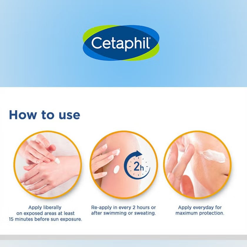Cetaphil Sun Light Gel Sunscreen SPF 50+ - 50ml, Sunscreen