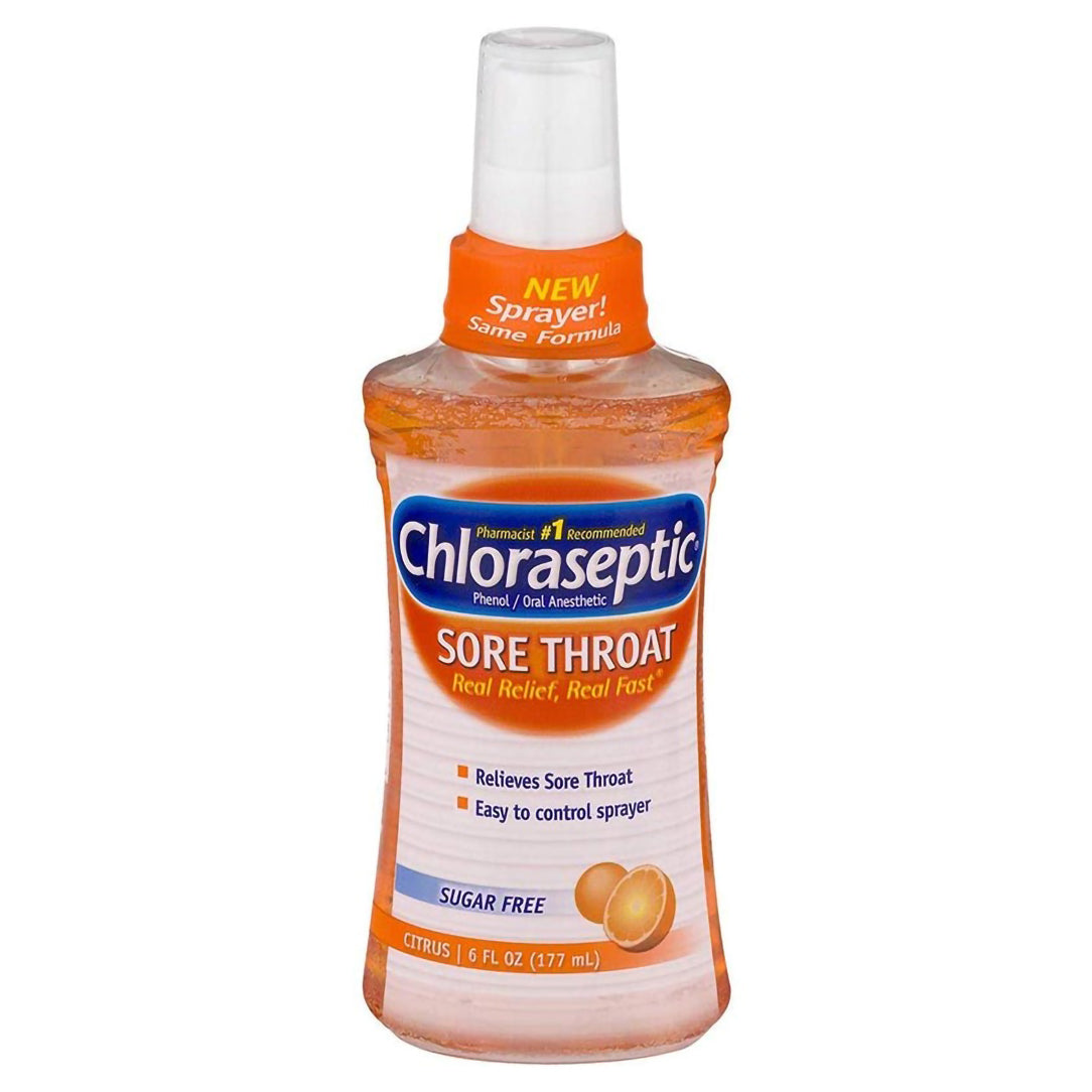 Chloraseptic Sore Throat Spray – Fast-Acting Citrus Flavour Relief, Oral Gels