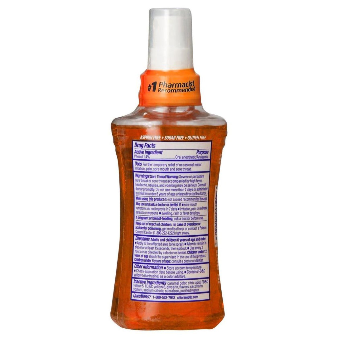 Chloraseptic Sore Throat Spray – Fast-Acting Citrus Flavour Relief, Oral Gels