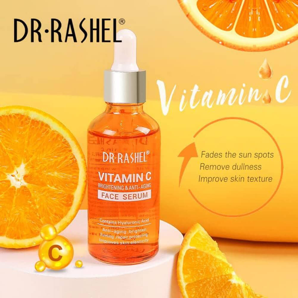 DR.RASHEL orange bottle serum for anti-wrinkle and glow boost