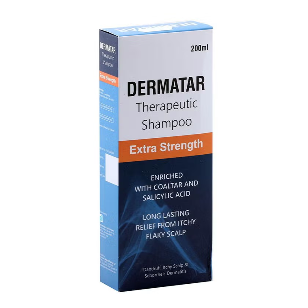Dermatar Extra Strength Therapeutic Shampoo - 200ml, Shampoo