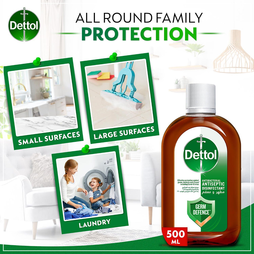 Dettol Antiseptic Disinfectant Liquid - 500ml, Antiseptics & Cleaning Supplies