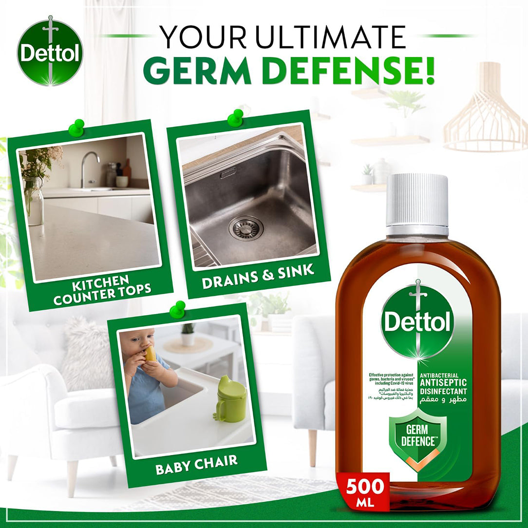 Dettol Antiseptic Disinfectant Liquid - 500ml, Antiseptics & Cleaning Supplies