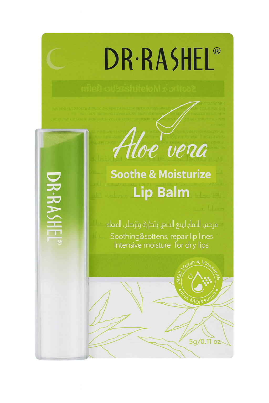 Dr.Rashel Aloe Vera Soothe & Moisturize Lip Balm - 3g, Lip Balms