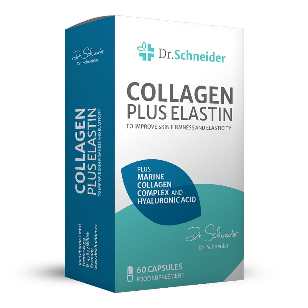 Dr. Schneider Collagen Plus Elastin capsules bottle – skin, hair & joint support