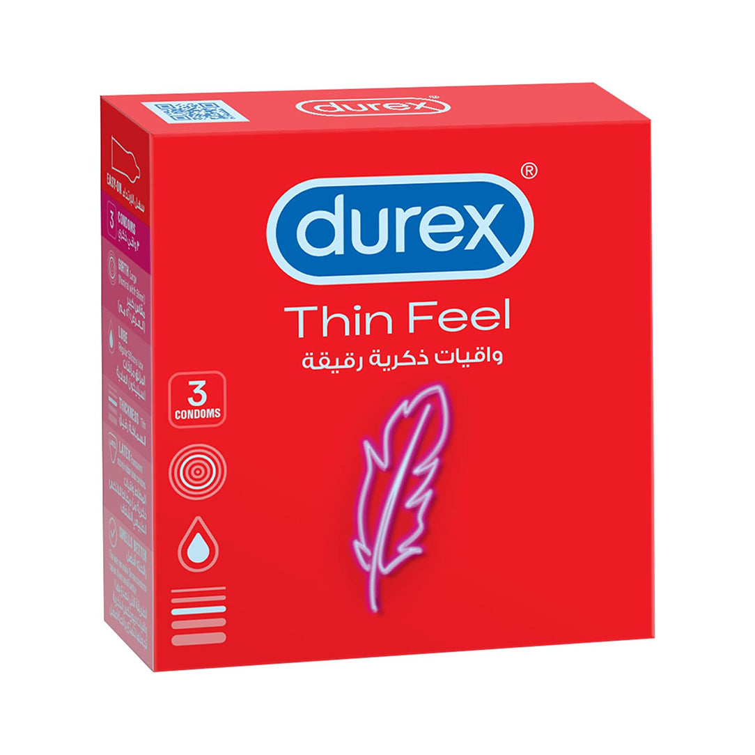 Durex Fetherlite Feel Thin Condoms - Pack of 3s, Condoms