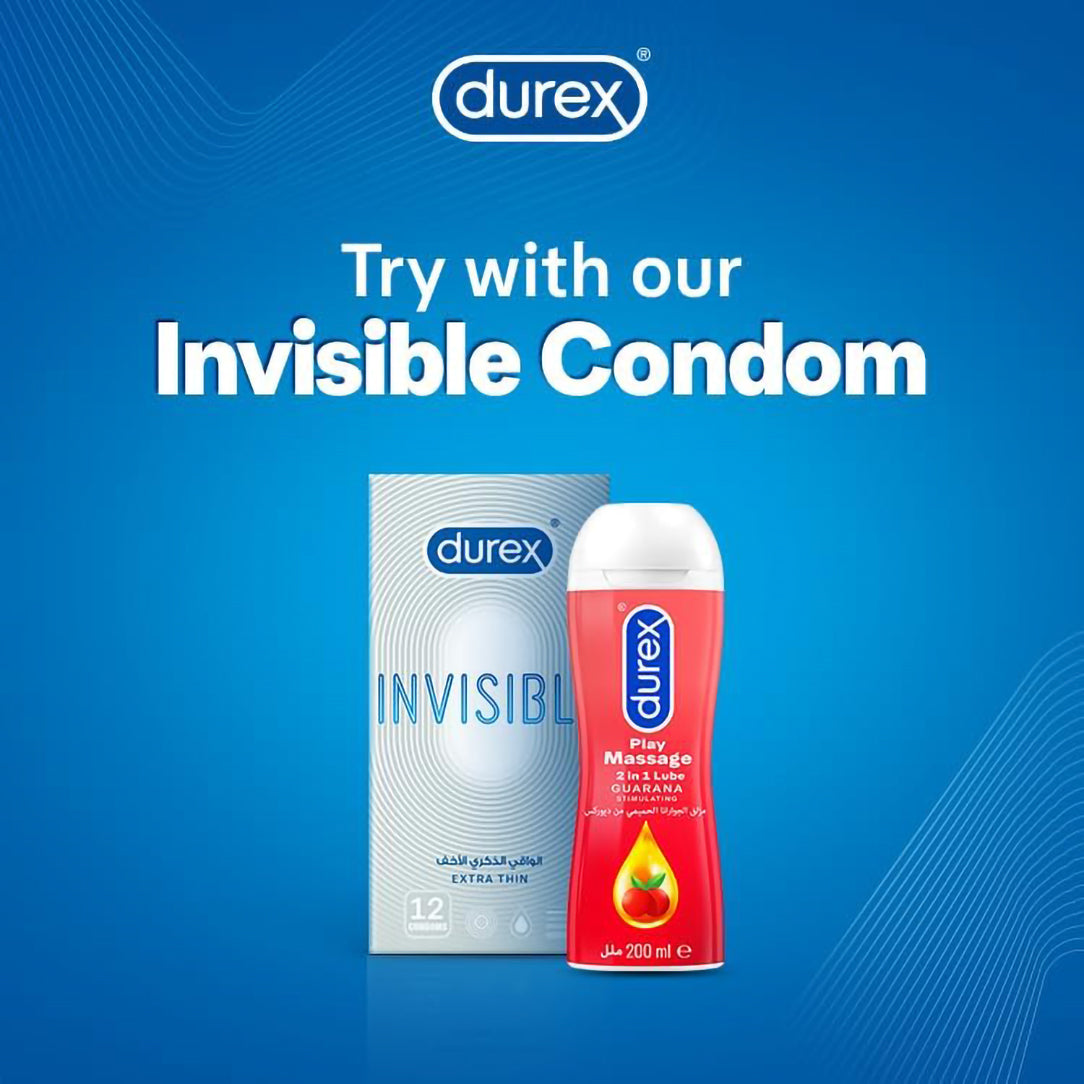 Durex Play Massage 2in1 Intimate Lubricant Guarana Gel - 200ml, Personal Lubricants