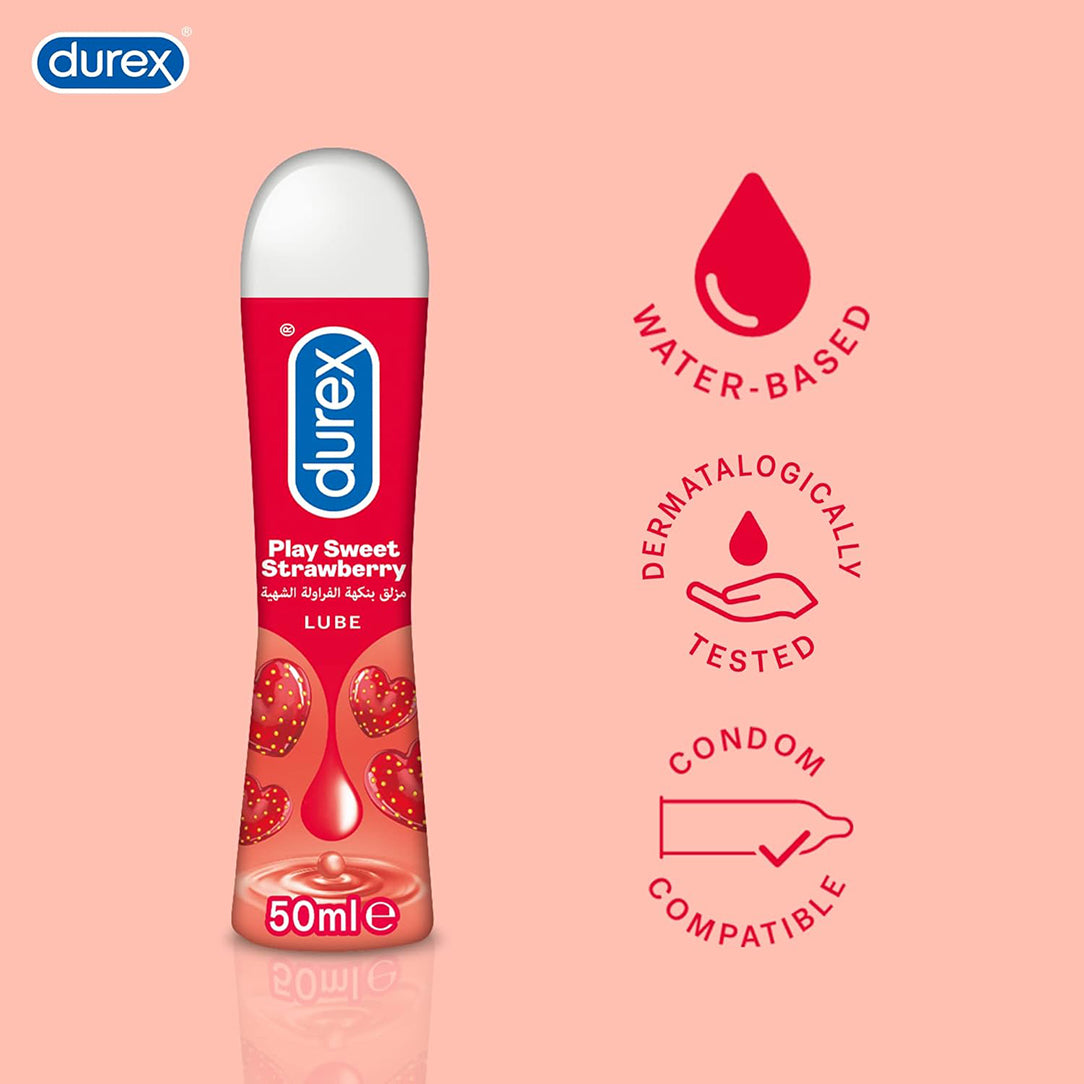 Durex Play Sweet Strawberry Intimate Lubricant Gel - 50ml, Personal Lubricants