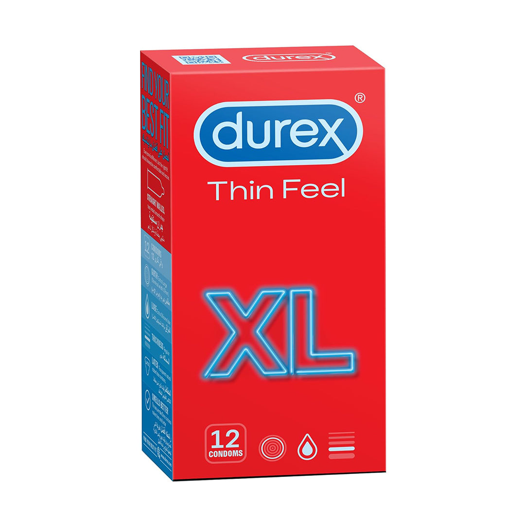 Durex Thin Feel XL Condoms - Pack of 12s , Condoms