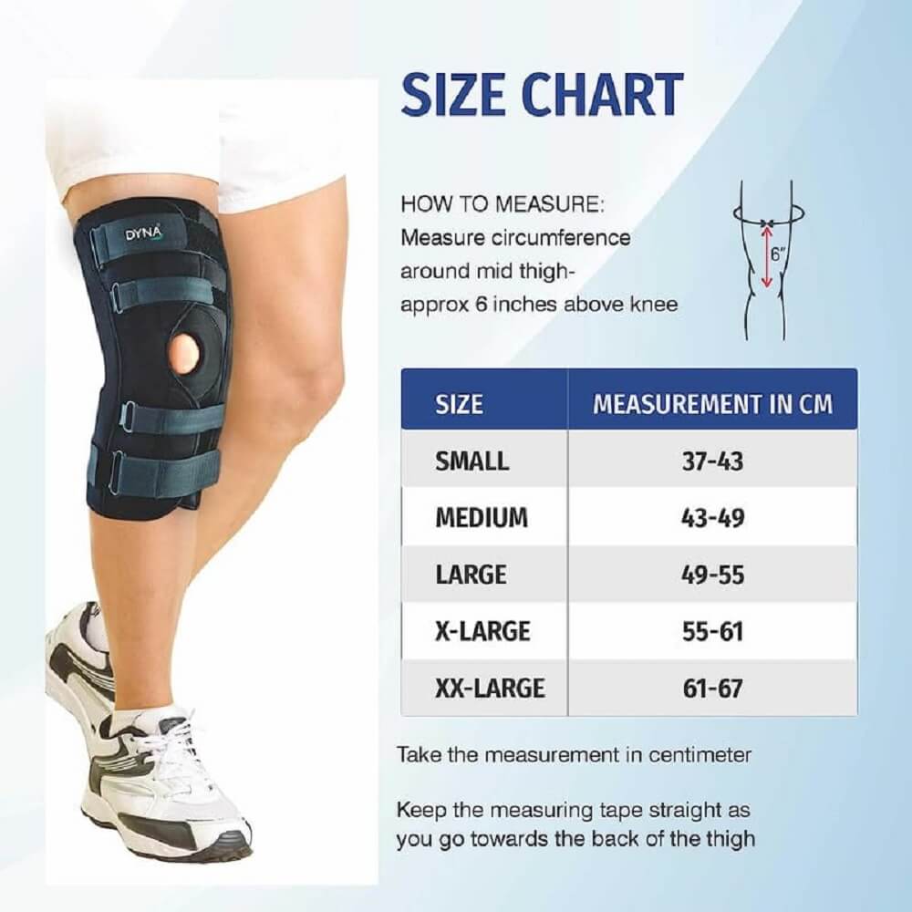 Dyna Innolife Hinged Knee Brace With Open Patella – X-Large, Knee Braces