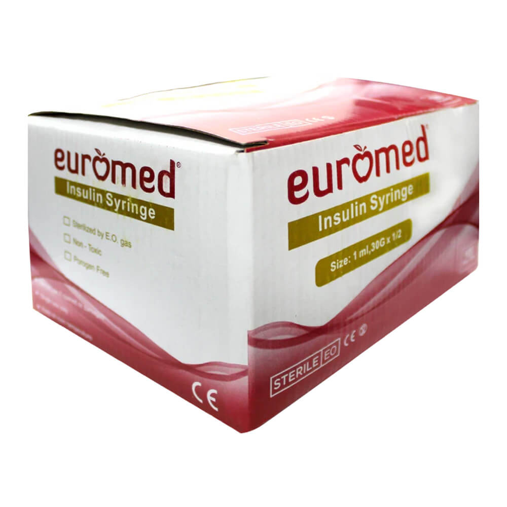 EUROMED 1ml Insulin Syringe 31G x 6mm – Sterile KNIGHTS PHARMACY