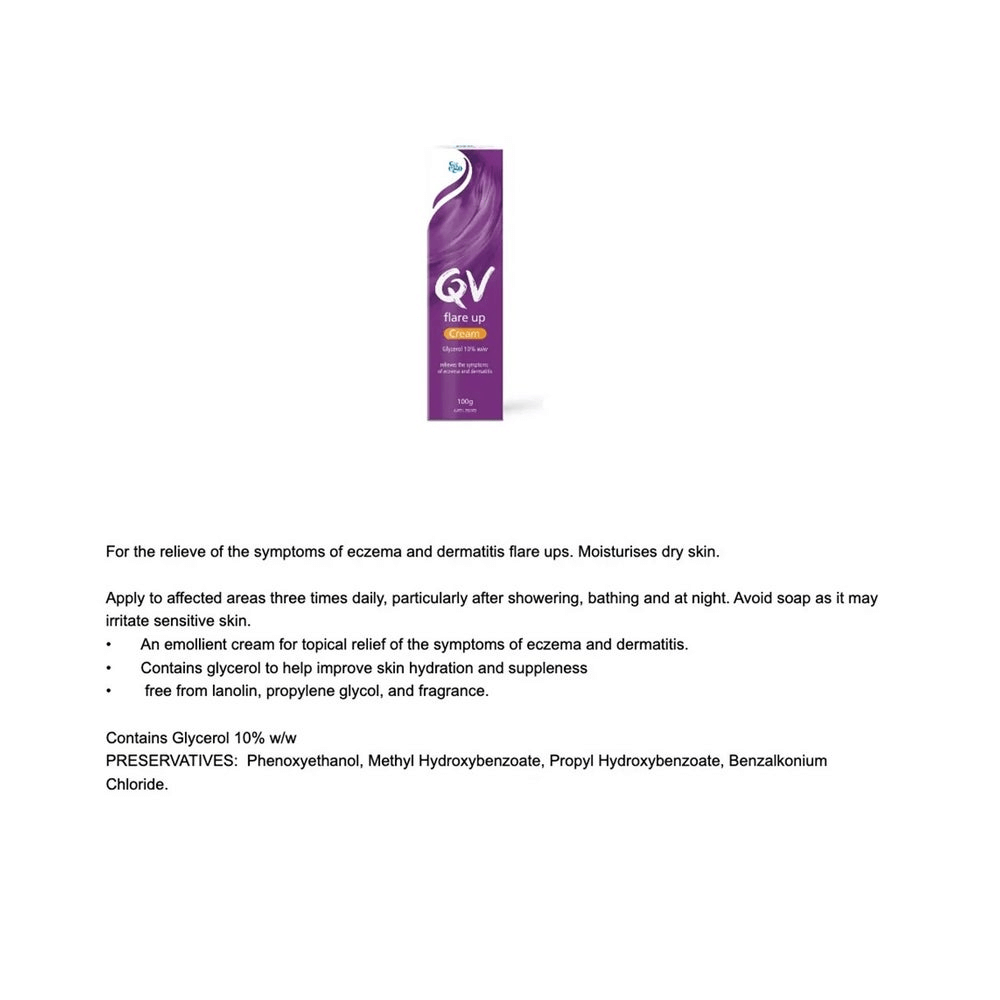 Ego QV Flare Up Cream for Eczema and Dermatitis - 100g, Medicine & Drugs