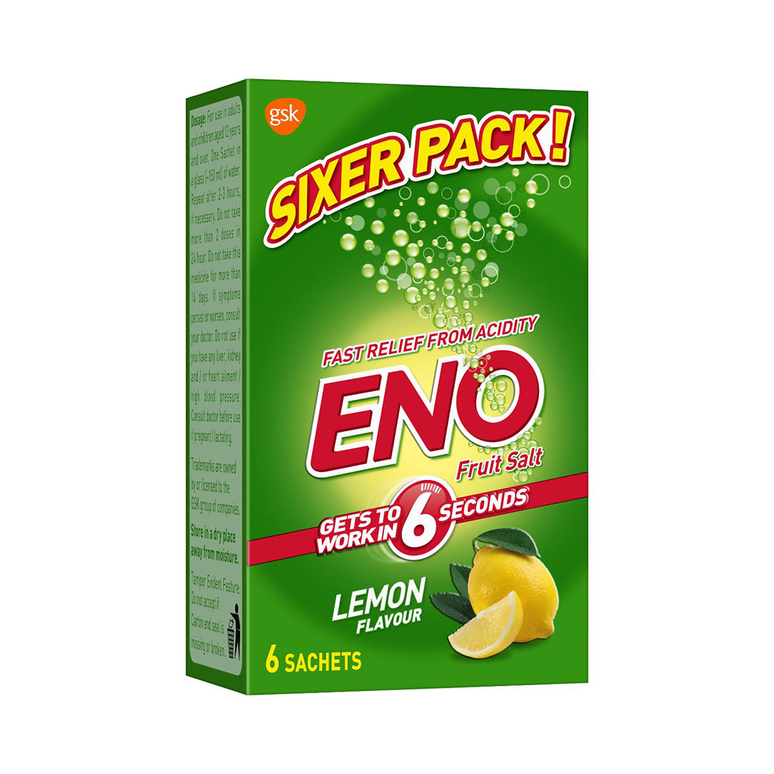 Eno Fruit Salt Lemon Sachets 5g - 10 Sachets, Digestive Supplements