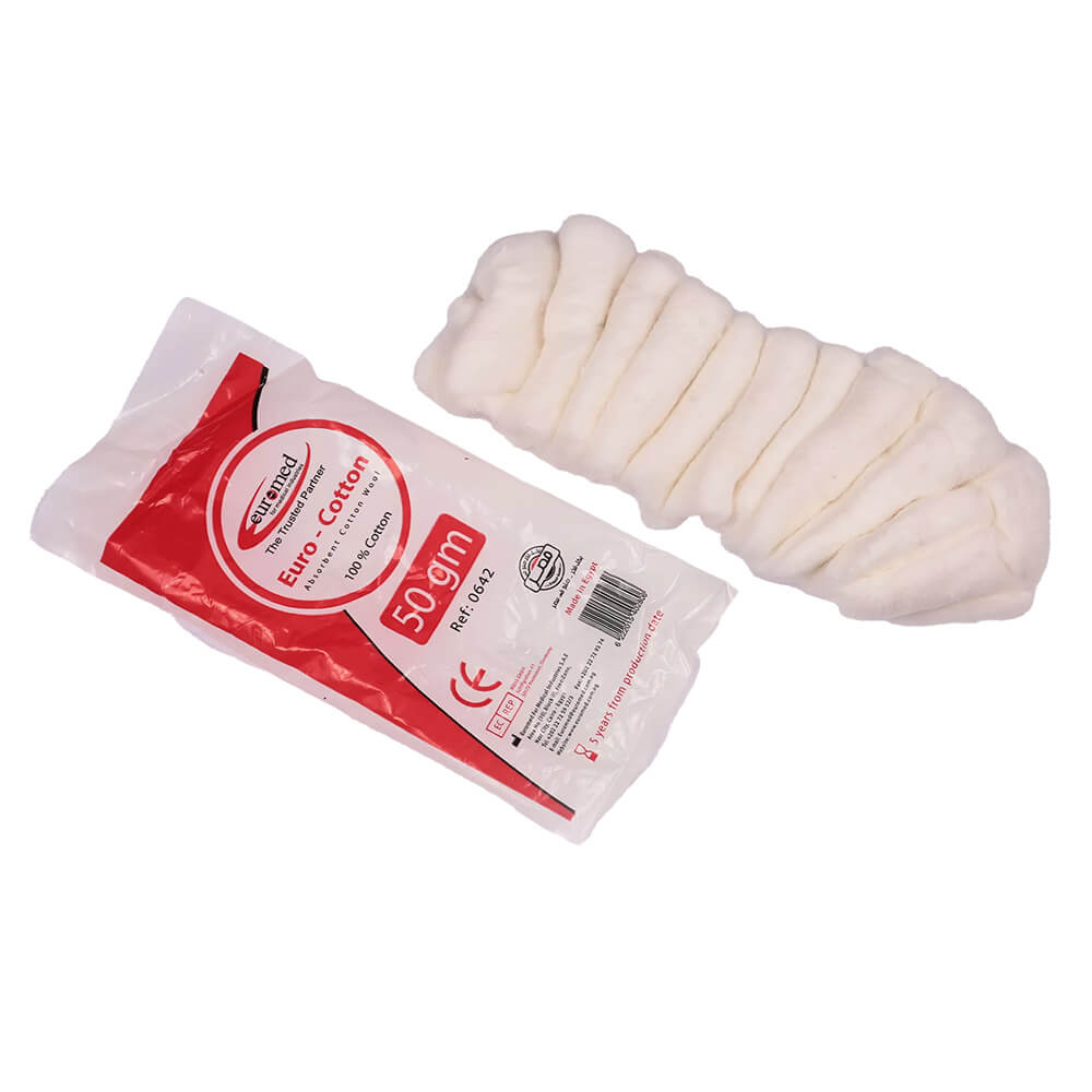 Euromed 500g absorbent cotton for wound care and hygiene