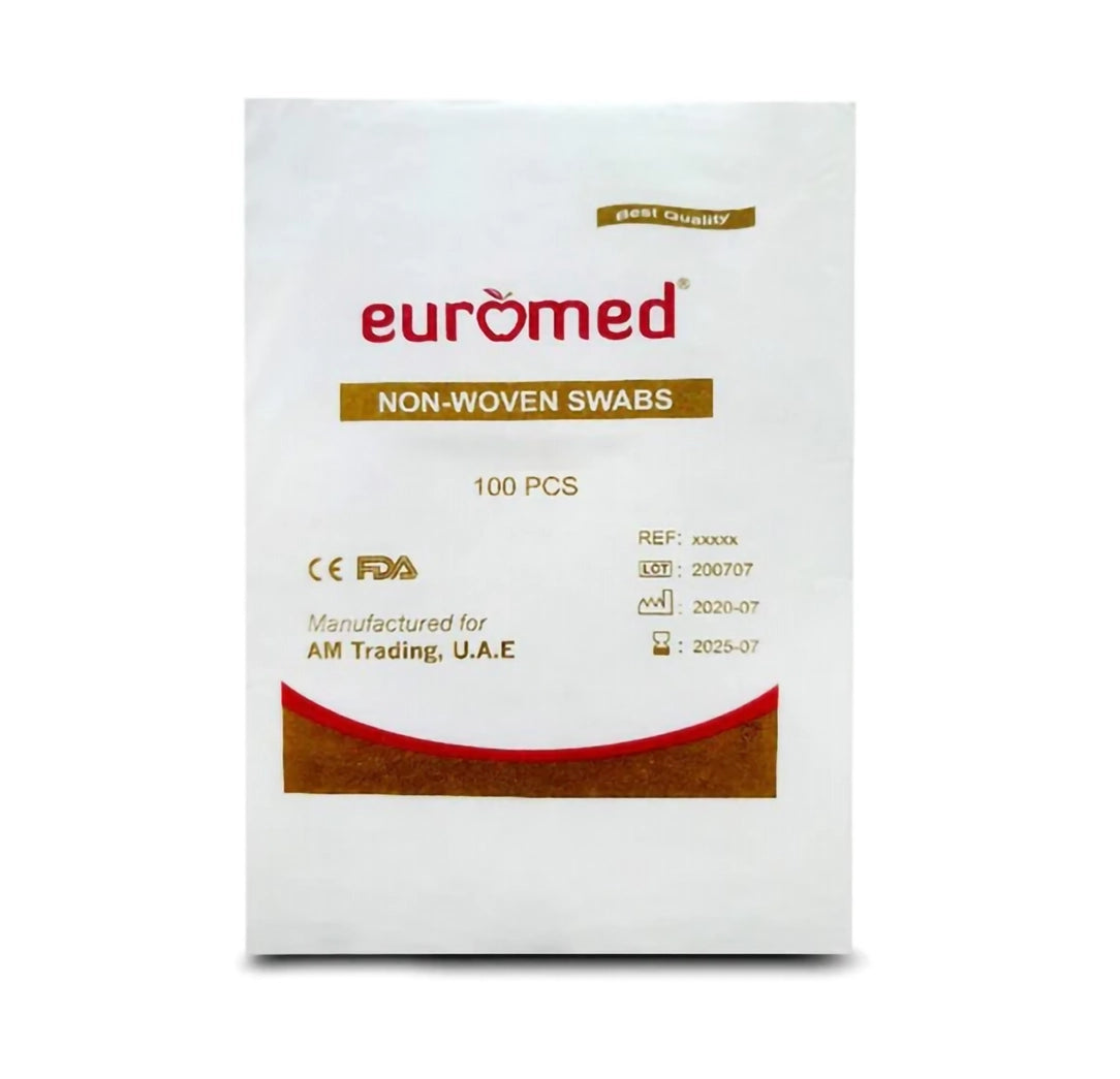Euromed Non-Sterile Gauze Swabs 7.5 x 7.5 cm - 8-Ply, Pack of 100s,  Gauze & Wound Dressings