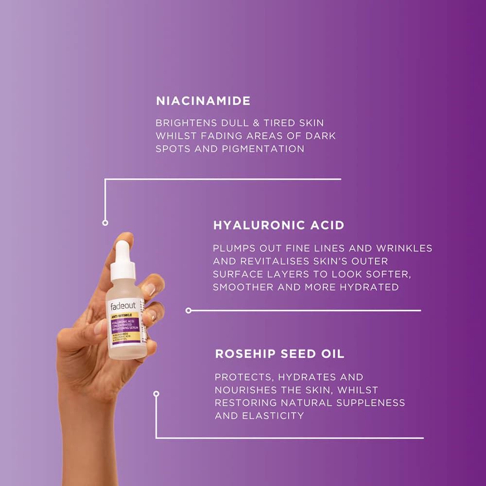 Fade Out serum for fine lines, dark spots, and dull skin