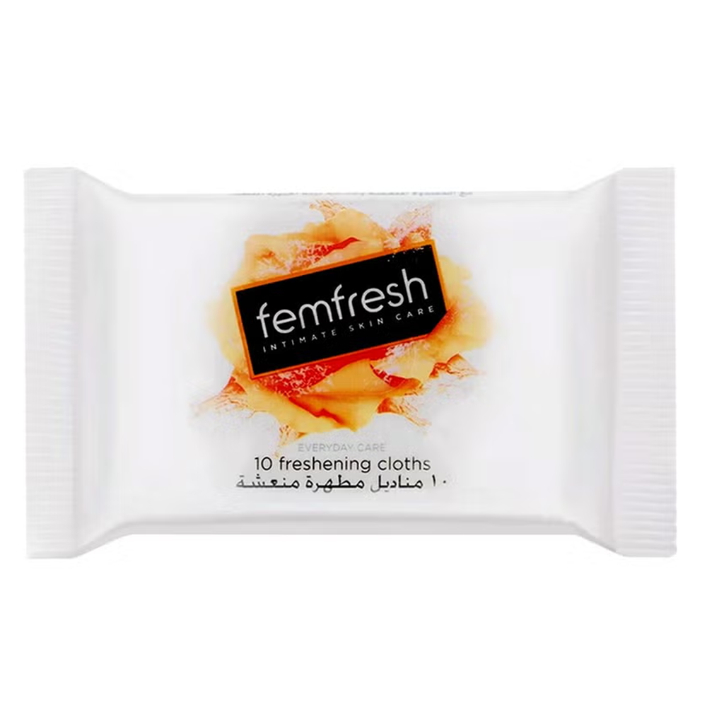 Femfresh Everyday Care Feminine Intimate Wipes - 10 Sachets, Hygienic Wipes