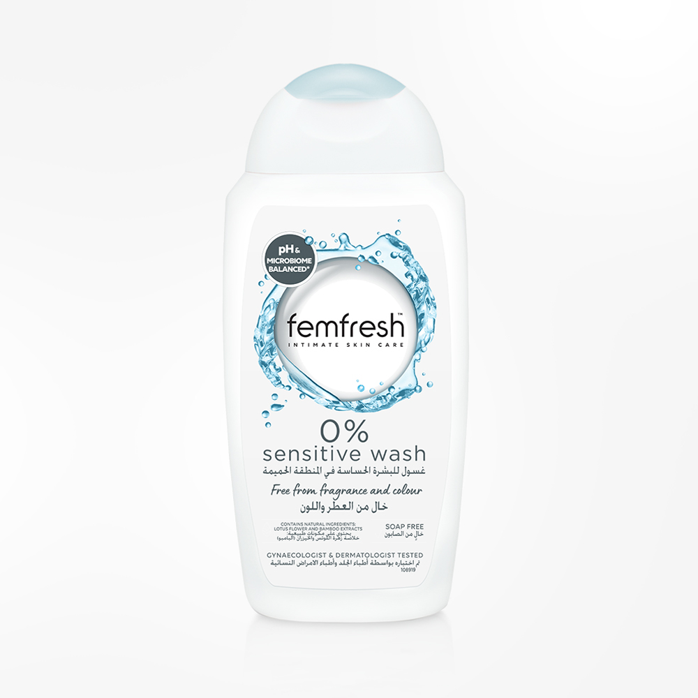 Femfresh Intimate 0% Sensitive Wash - 250ml, Feminine Douches