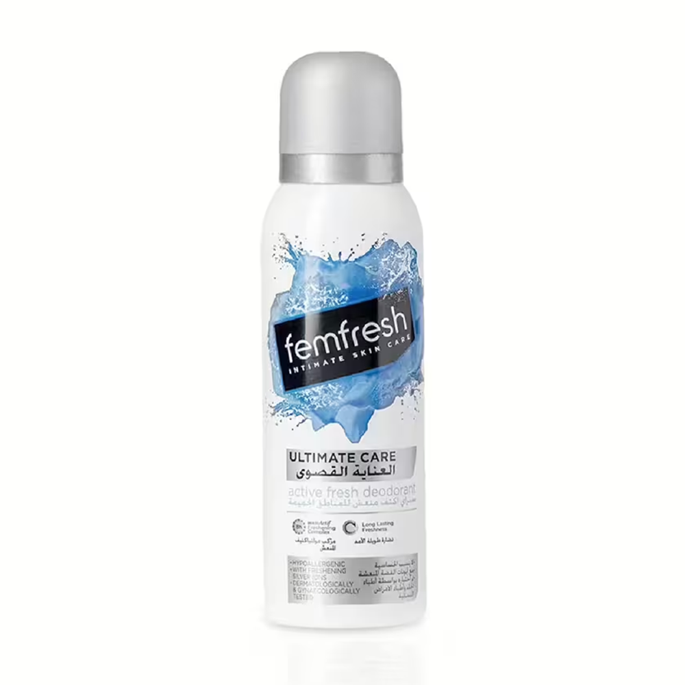 Femfresh Intimate Silver Active Fresh Deodorant - 125ml, Feminine Deodorants