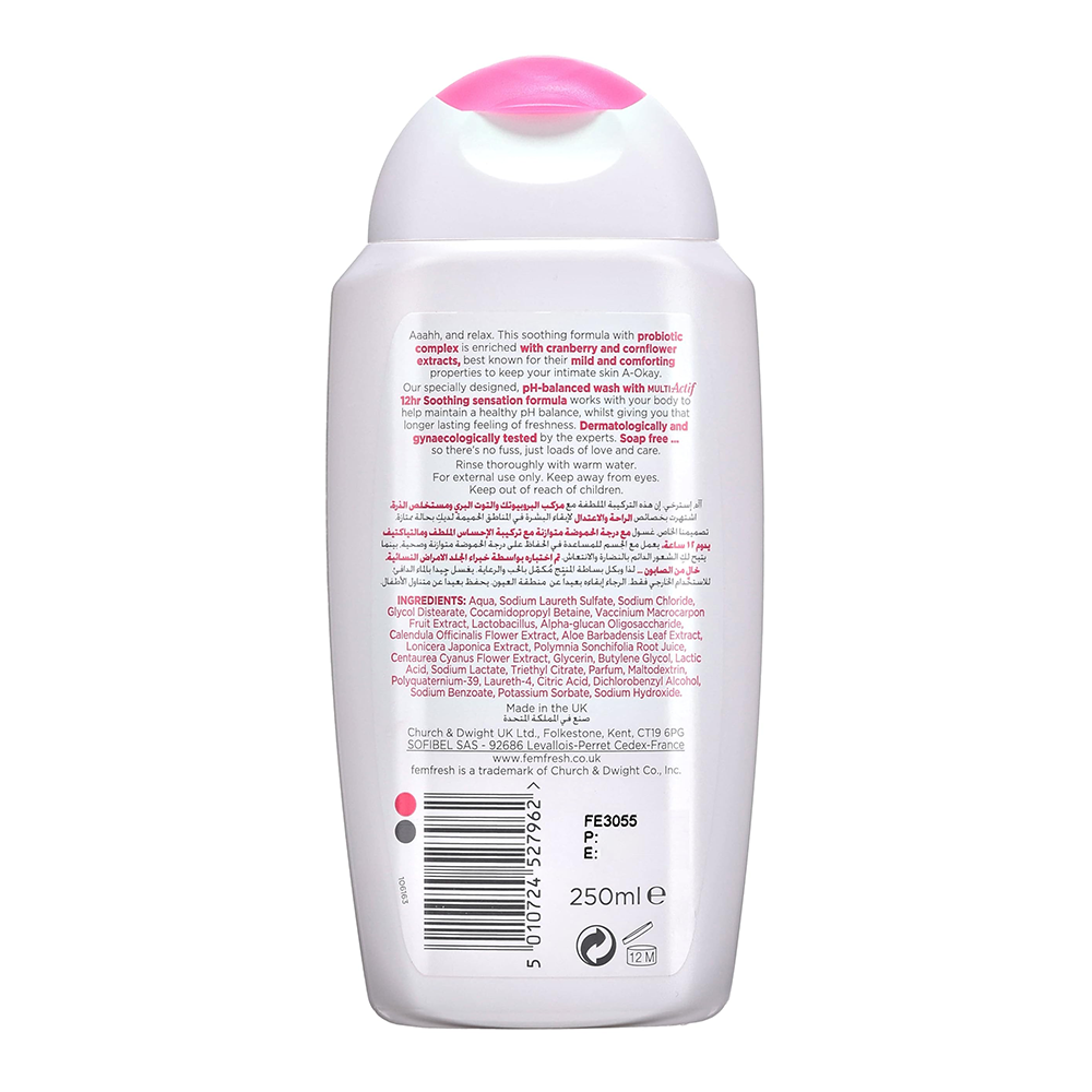 Femfresh Intimate Soothing Wash for Delicate Skin - 250ml, Feminine Douches