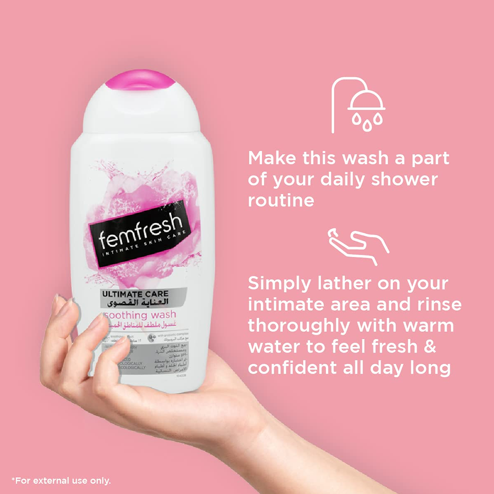 Femfresh Intimate Soothing Wash for Delicate Skin - 250ml, Feminine Douches