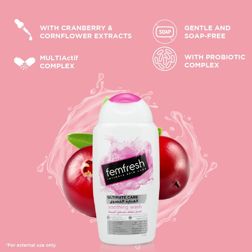 Femfresh Intimate Soothing Wash for Delicate Skin - 250ml, Feminine Douches
