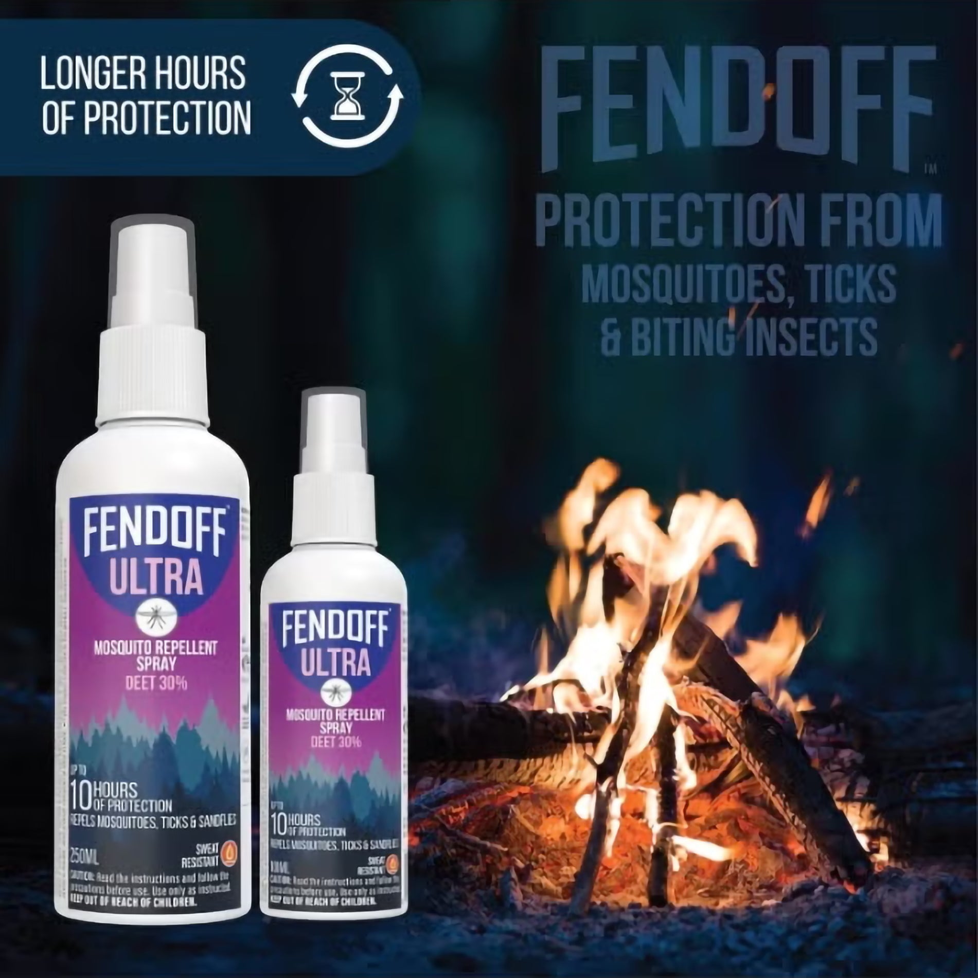 Fendoff Ultra Mosquito Repellent Spray with DEET 30% - 100ml, Household Insect Repellents