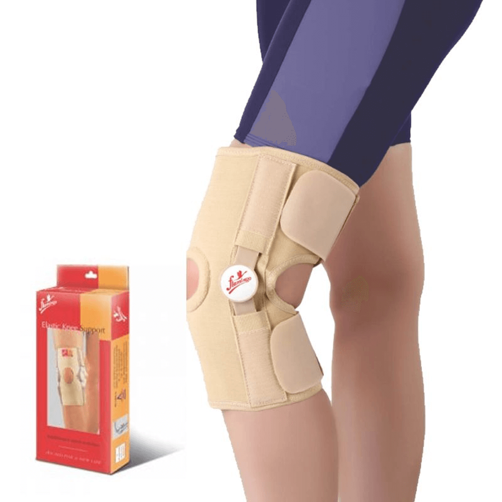 Flamingo Elastic Knee Compression Support – Large, Knee Braces
