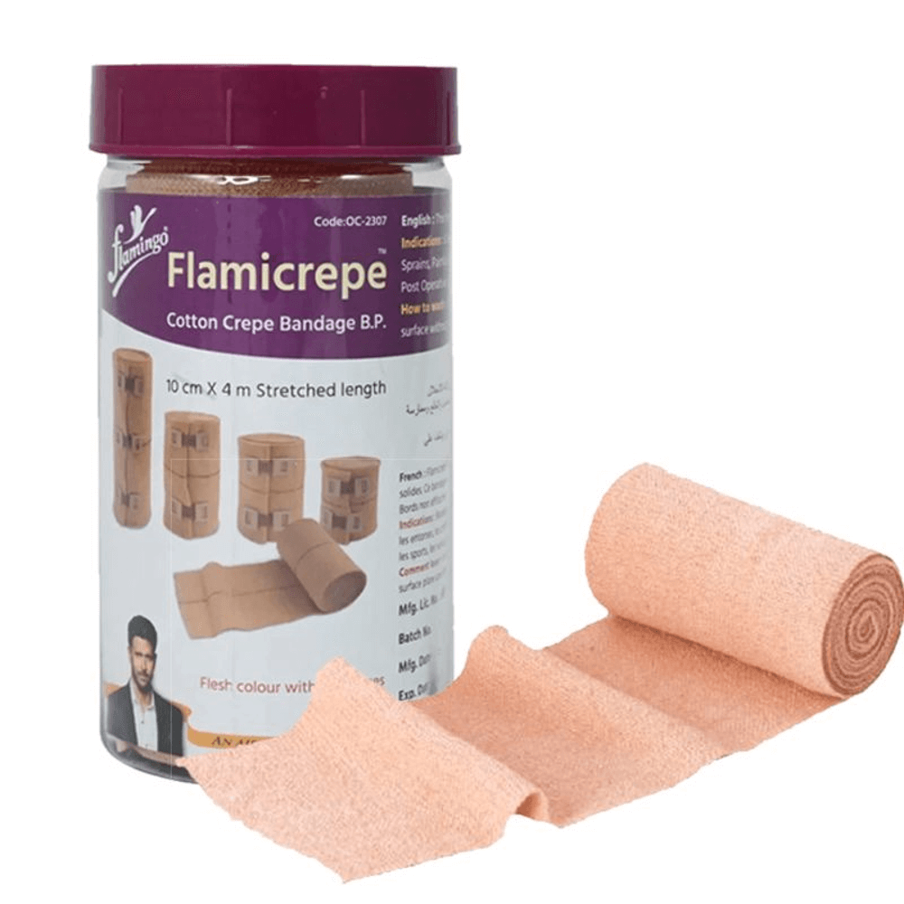 Flamingo Flamicrepe Compression Bandage 10cm × 4m, Medical Tape & Bandages