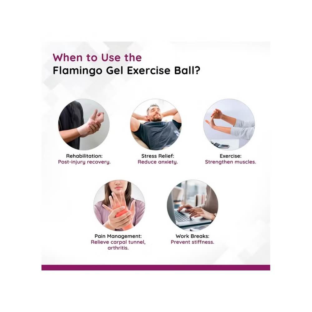 Flamingo Gel Exercise Ball Red (Medium), Occupational & Physical Therapy Equipment