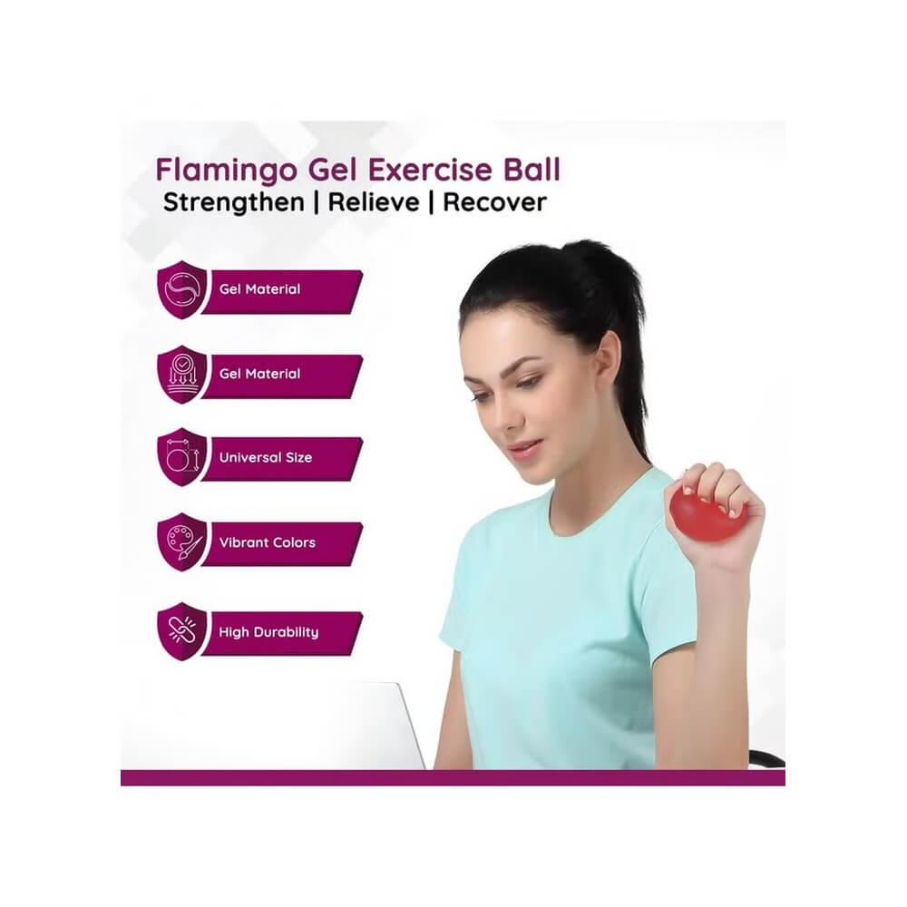 Flamingo Gel Exercise Ball Red (Medium), Occupational & Physical Therapy Equipment