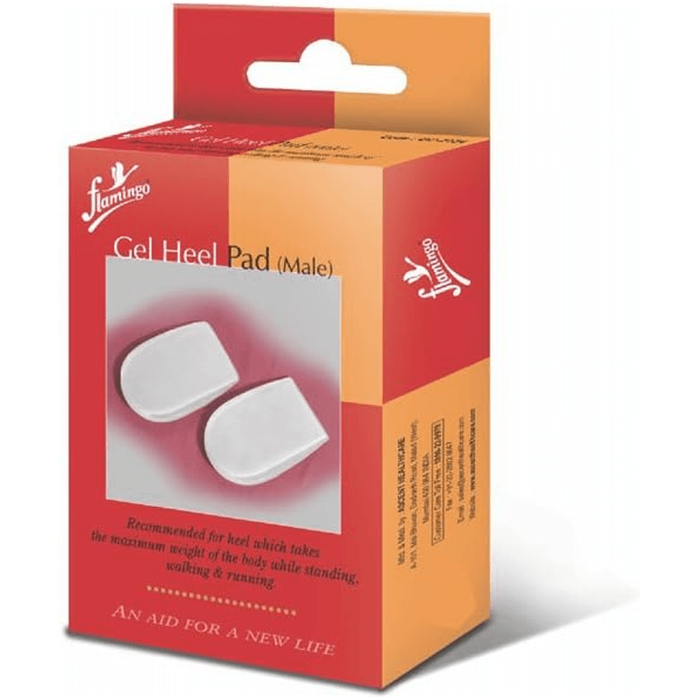 Flamingo Gel Heel Pad - Male (1-Pair), Gel Heel Pads