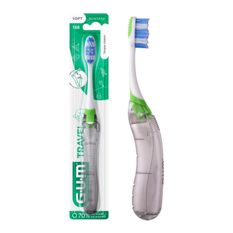 GUM Butler Soft Travel Toothbrush 158M - Single Piece, Manual Toothbrushes
