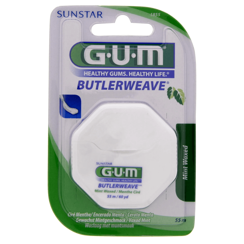 GUM Butlerweave Waxed Dental Floss 55m, Dental Floss
