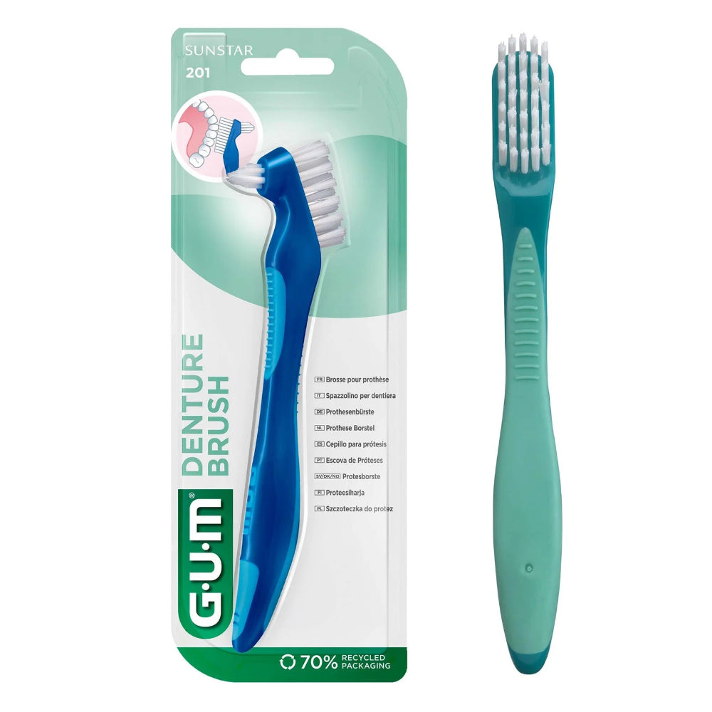 GUM Denture Brush 201M, Denture Cleaners