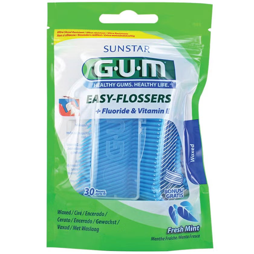 GUM Easy Flossers Fresh Mint Waxed 890M, Dental Floss