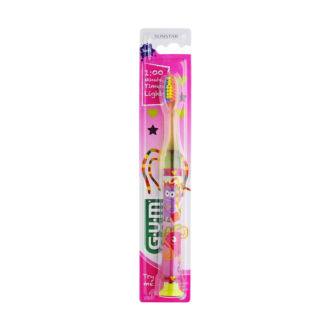 GUM Junior Monster Light-Up Toothbrush - Soft (903M), Manual Toothbrushes