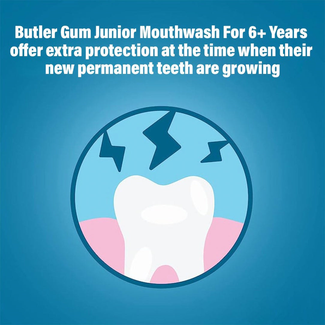 GUM Junior Mouthwash 6+ Years 300ml - Strawberry Flavor (3020ME), Mouthwash 