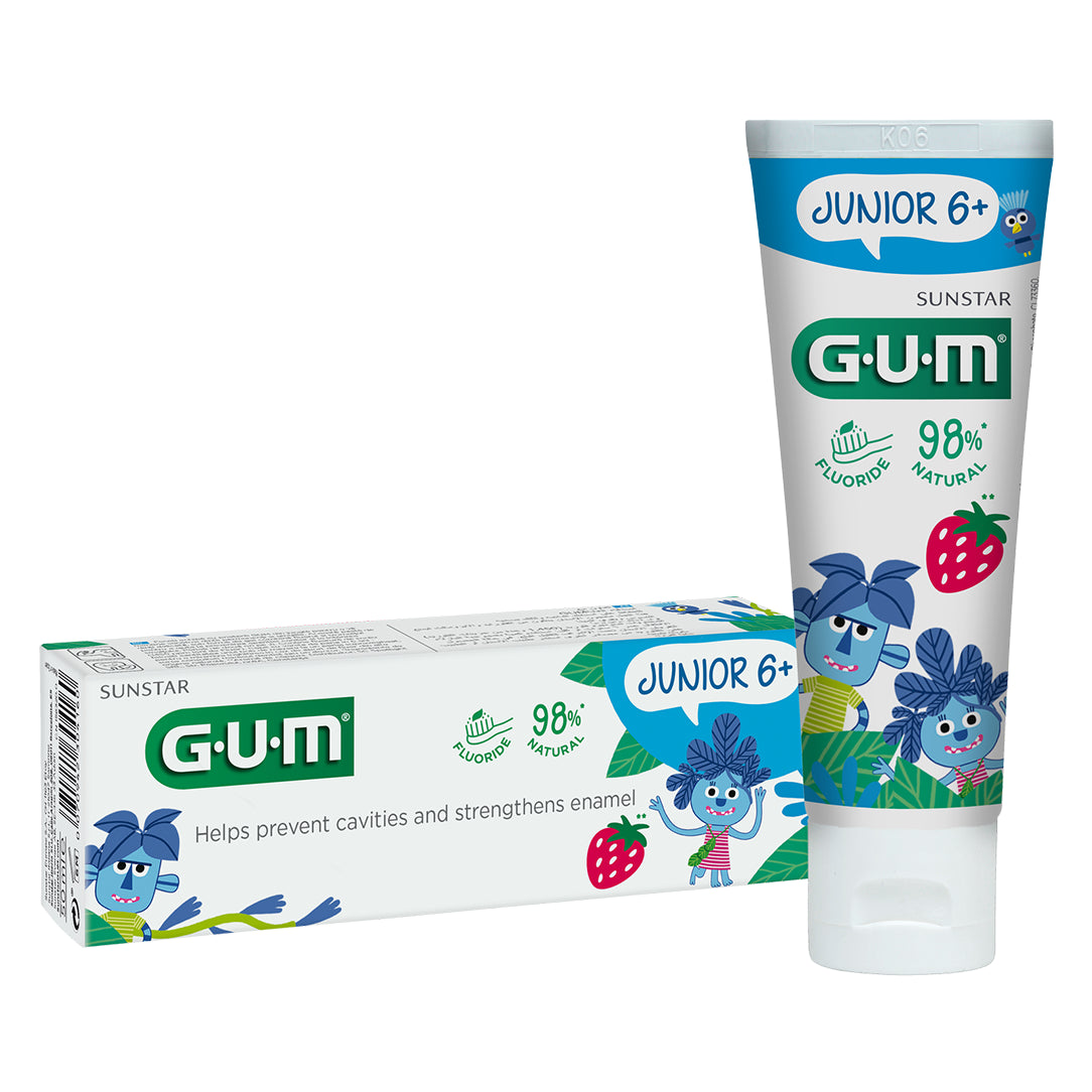 GUM Junior Toothpaste 6+ Years 50ml - Strawberry Flavour (3004ME), Toothpaste