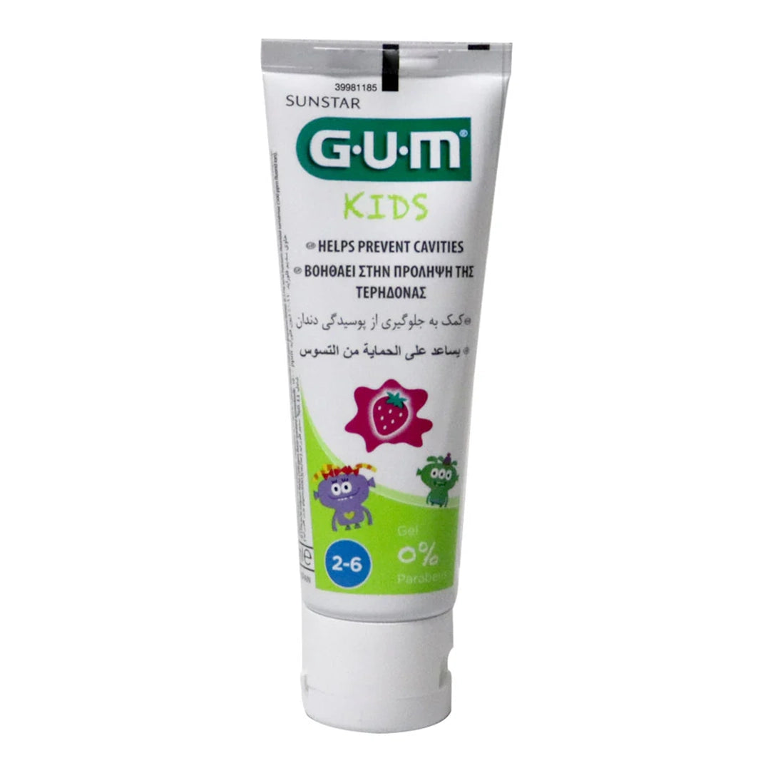 GUM Kids Toothpaste 2-6 Years 50ml with Toothbrush - (3000ME),  Toothpaste