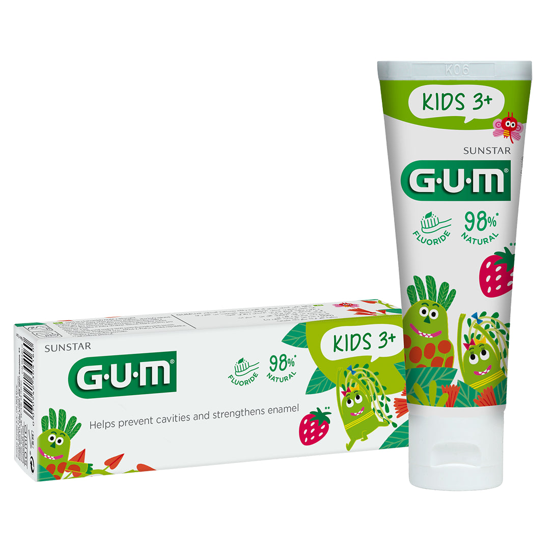 GUM Kids Toothpaste 3+ Years 50ml - Strawberry Flavor (3000MEA1), Toothpaste
