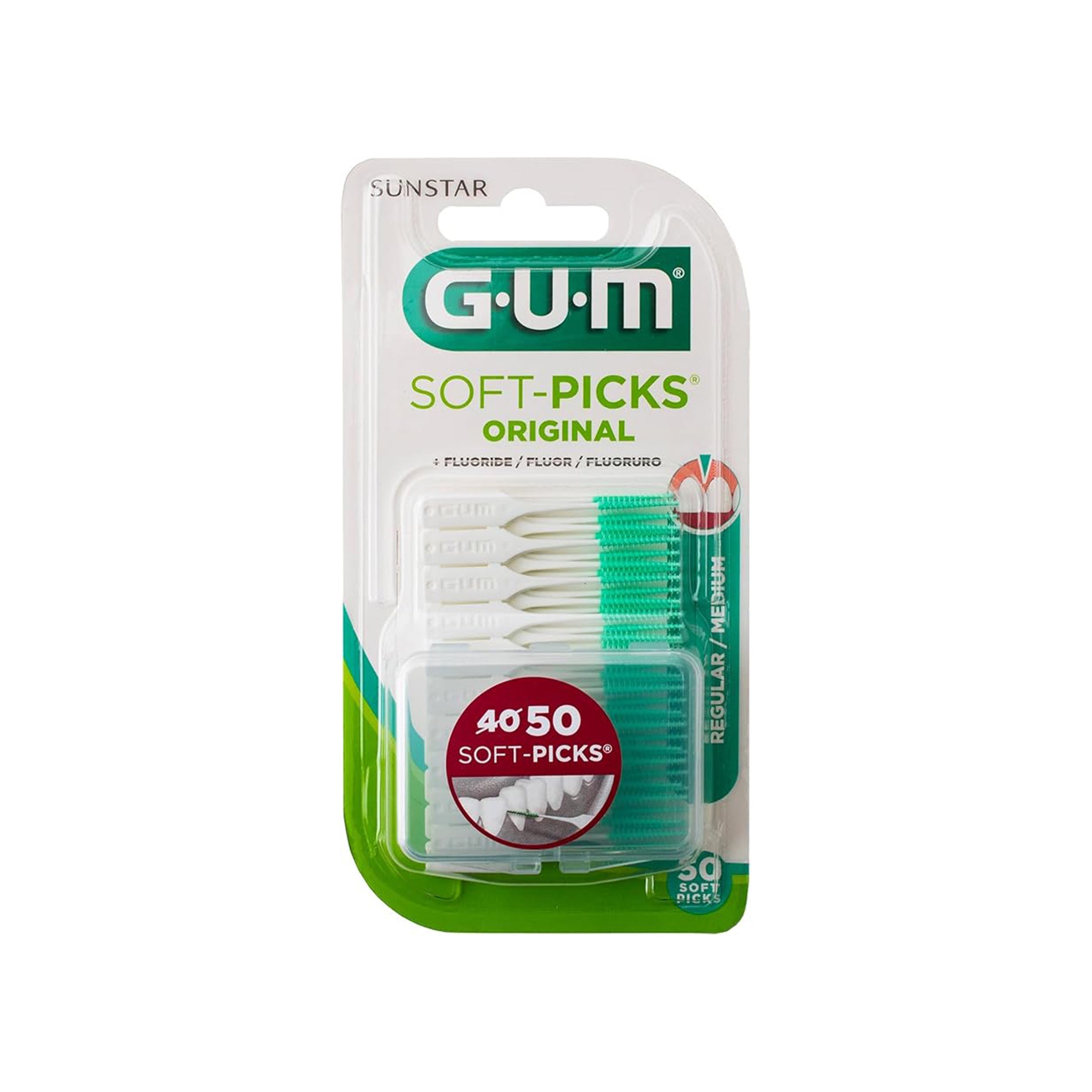 GUM Original Soft-Picks - 50 Pieces, Toothpicks