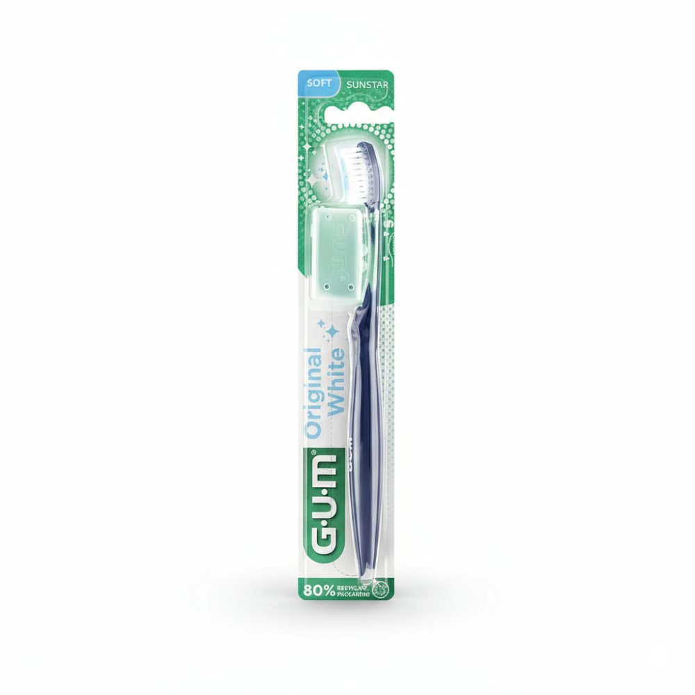 GUM Original White Toothbrush - Soft, Manual Toothbrushes