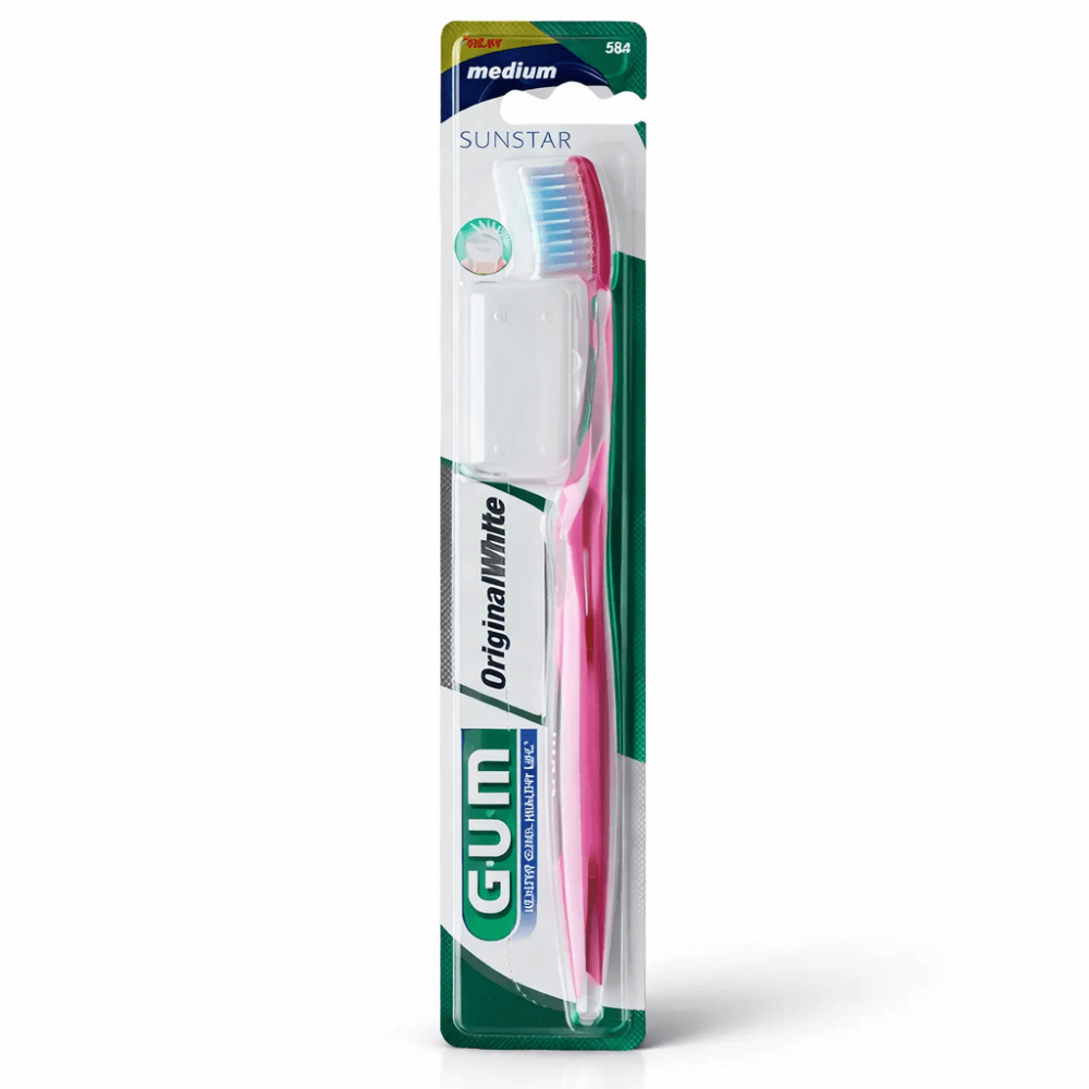 GUM Original White Toothbrush Medium - 563M, Manual Toothbrushes